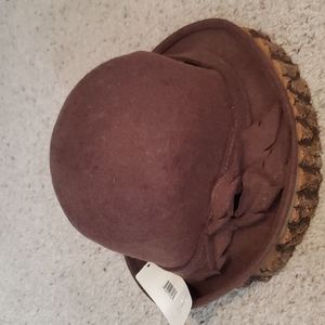 Jeanne Simmons Brown Wool Women's Hat NEW